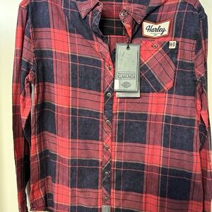 Harley-Davidson Garage Women’s Plaid Shirt M